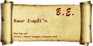 Baur Eugén névjegykártya